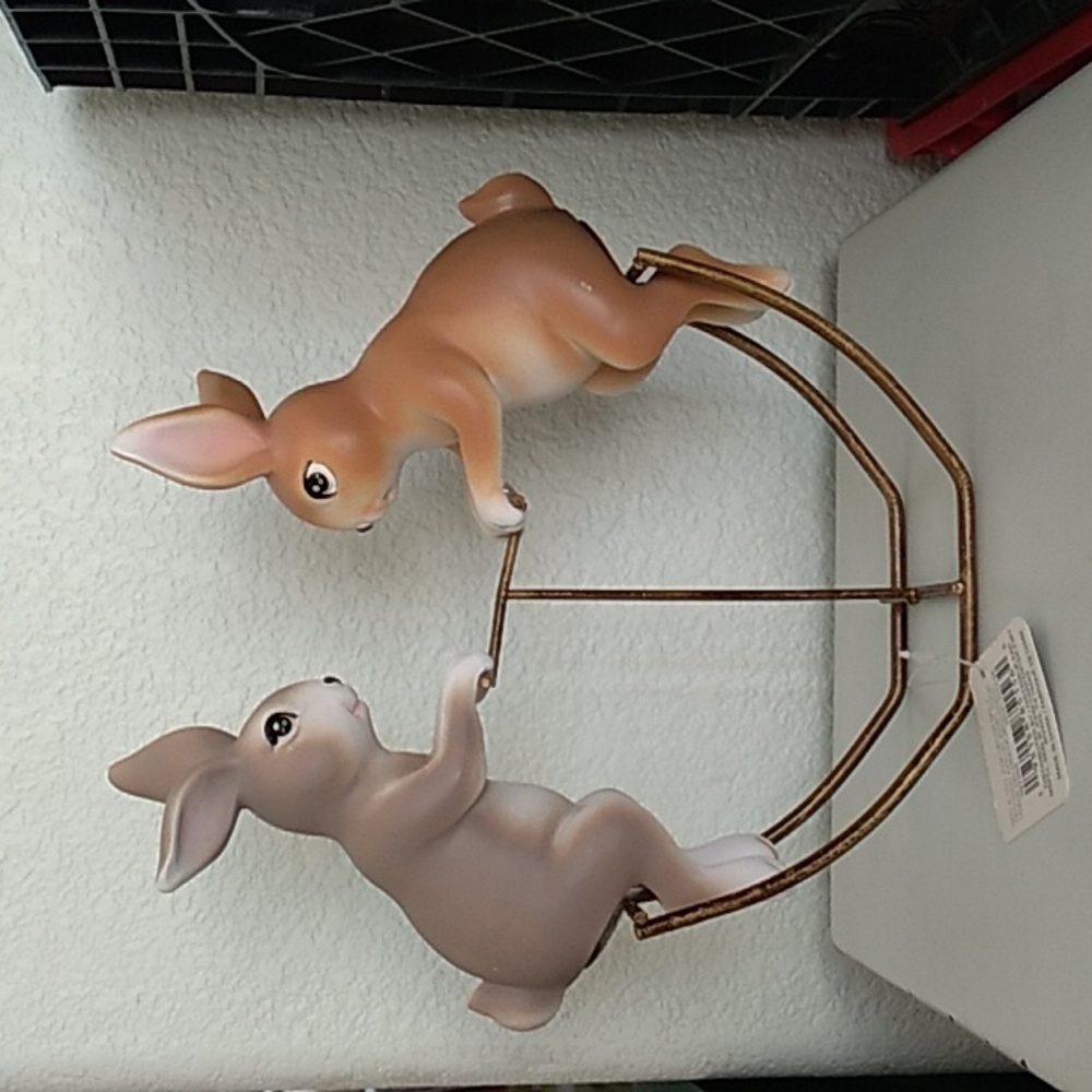 Bunny see saw Easter decor